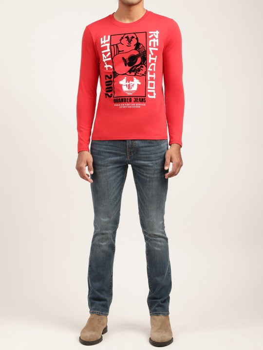 True Religion Chinese Red Logo Regular Fit T-Shirt