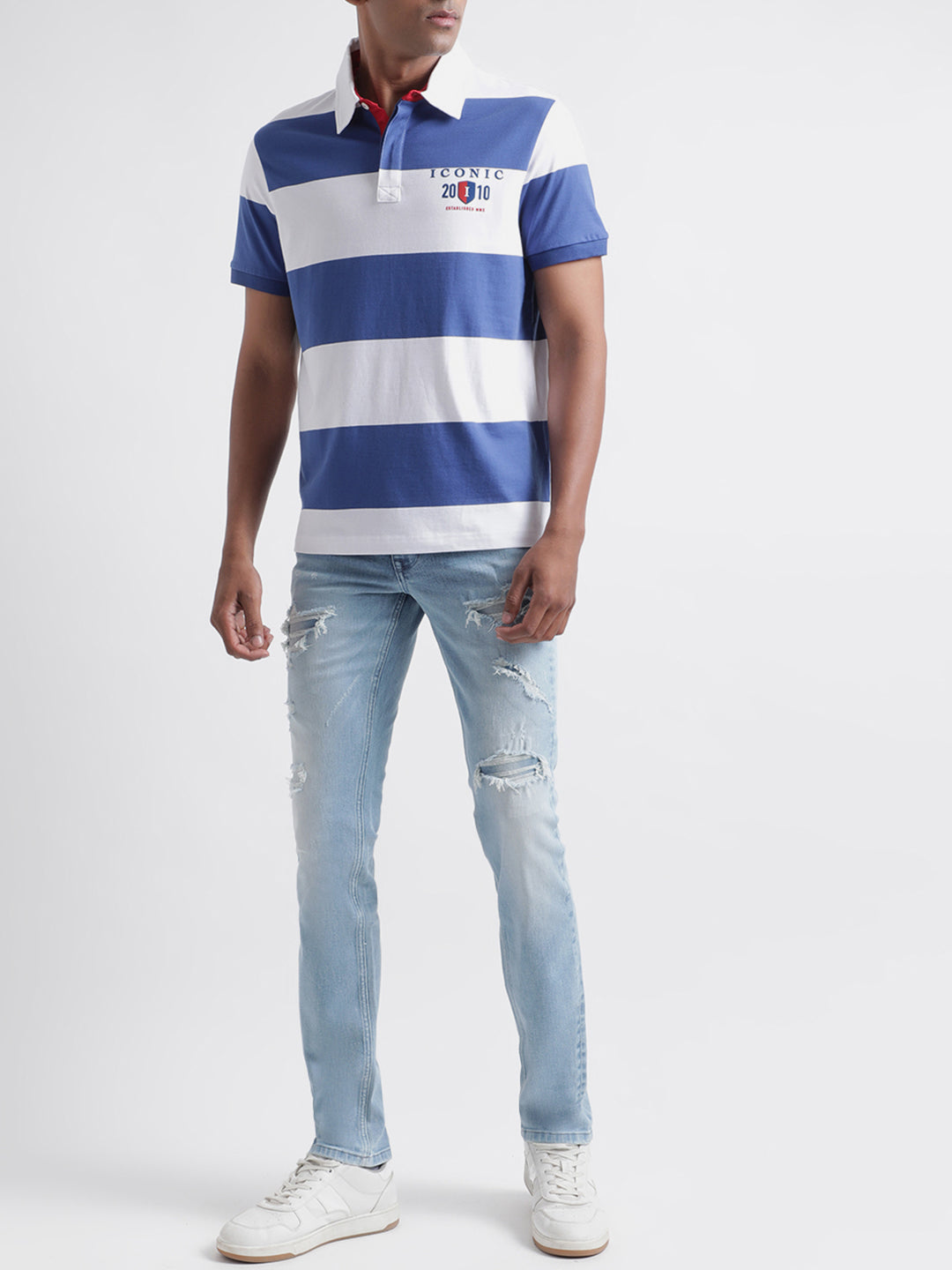 Iconic Multi Striped Regular Fit Polo T-Shirt