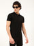 Antony Morato Men Black Polo Collar Slim Fit T-shirt