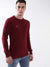 Gant Men Red Solid Round Neck Sweater