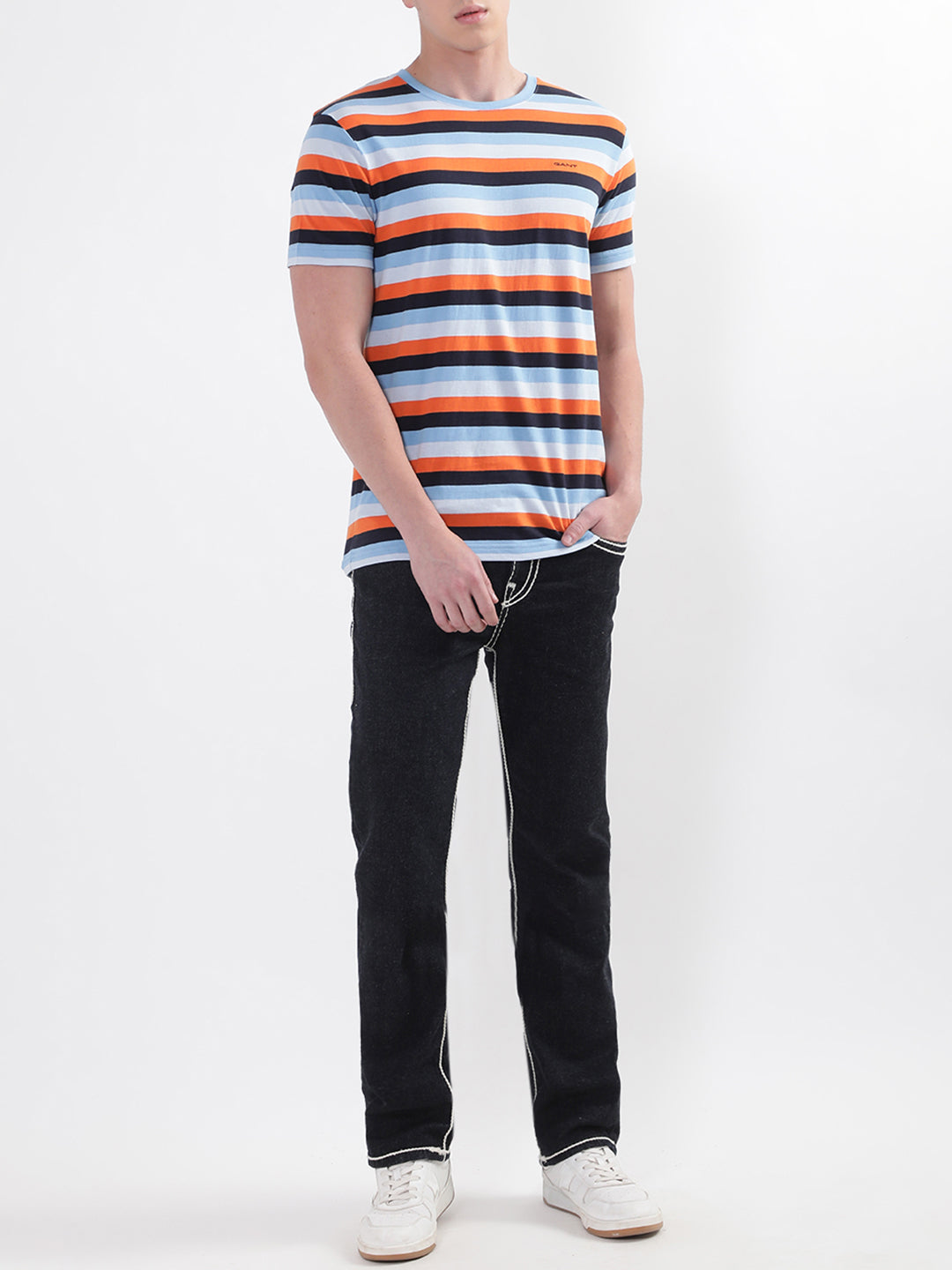 Gant Multi Striped Regular Fit T-Shirt