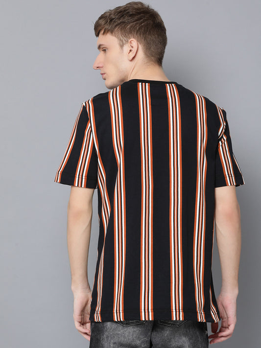 Antony Morato Black Contrast Striped Slim Fit T-Shirt