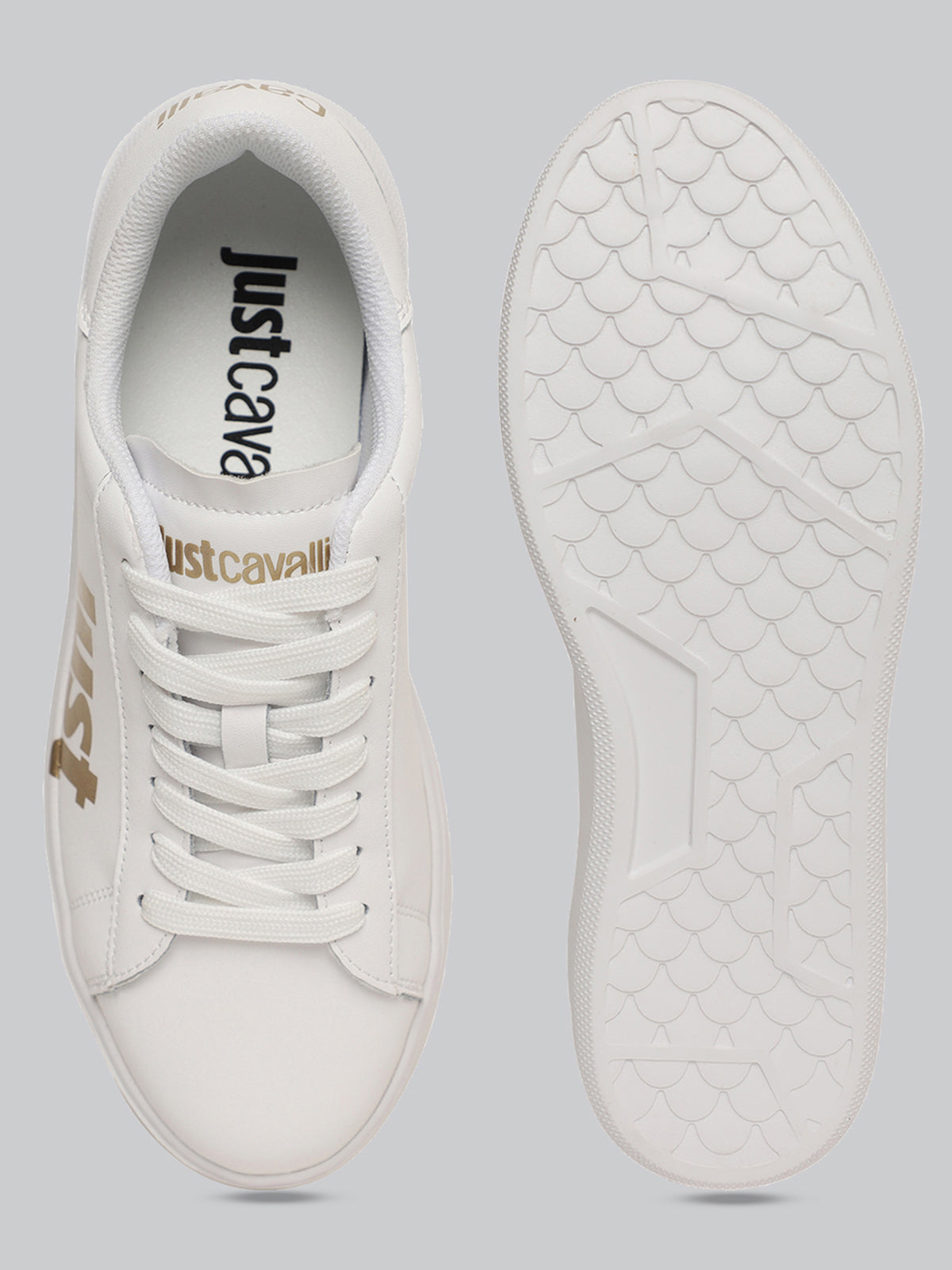 Just Cavalli Women White Sneakers