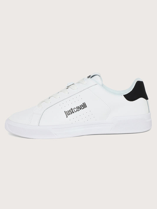 Just Cavalli Men White Sneakers