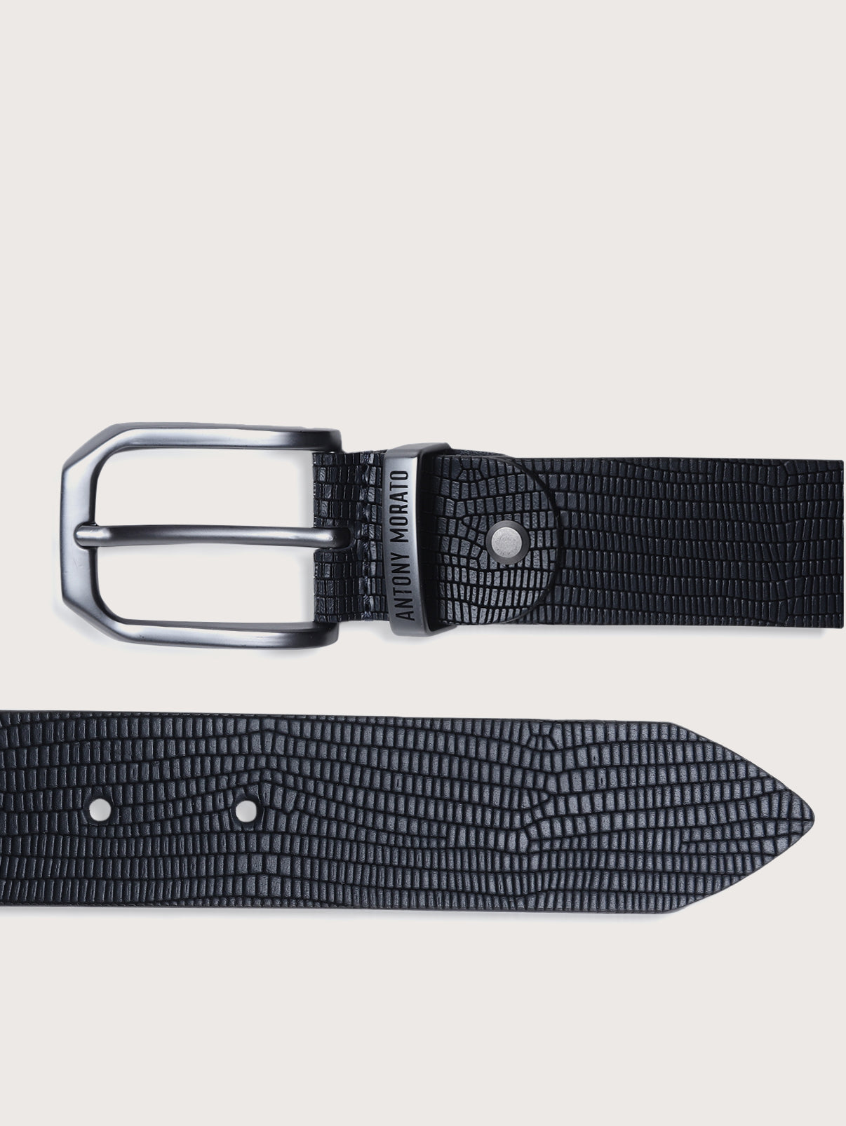 Antony Morato Men Textured Leather Belt