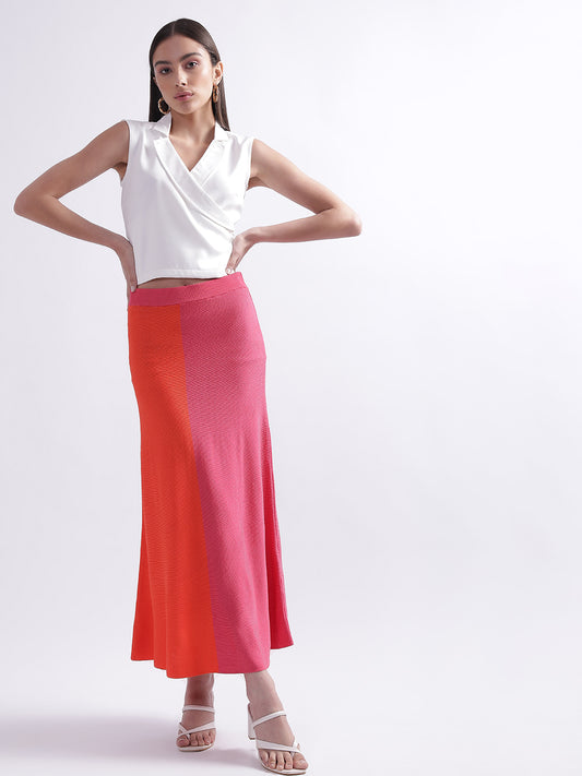 Gant Colourblocked Straight Maxi Skirt