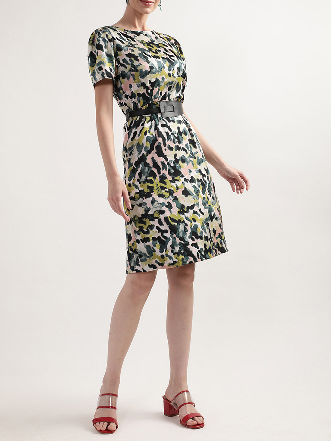 Centre Stage Women Multi Printed Round Neck Dress