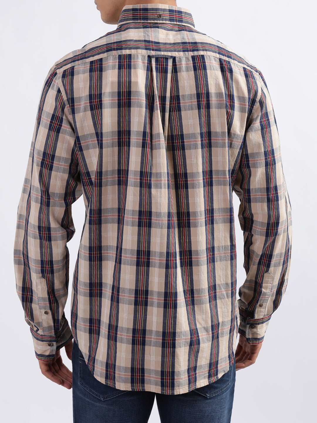 Gant Dark Khaki Checked Regular Fit Shirt