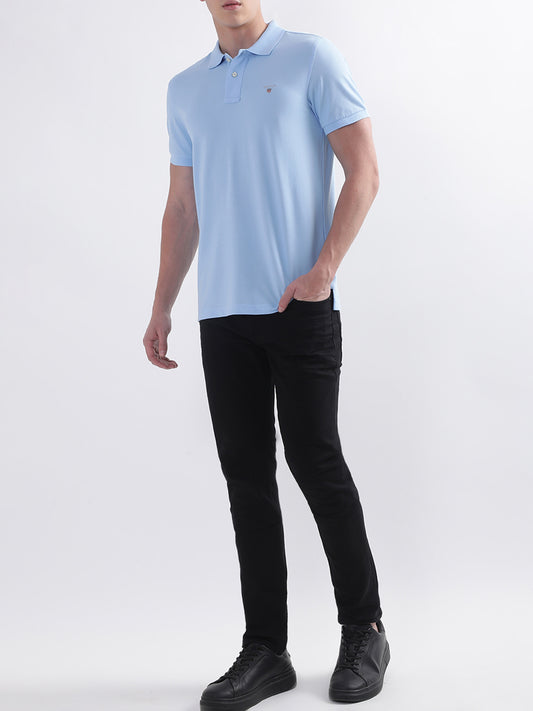 Gant Blue Original Regular Fit Pique Polo T-Shirt
