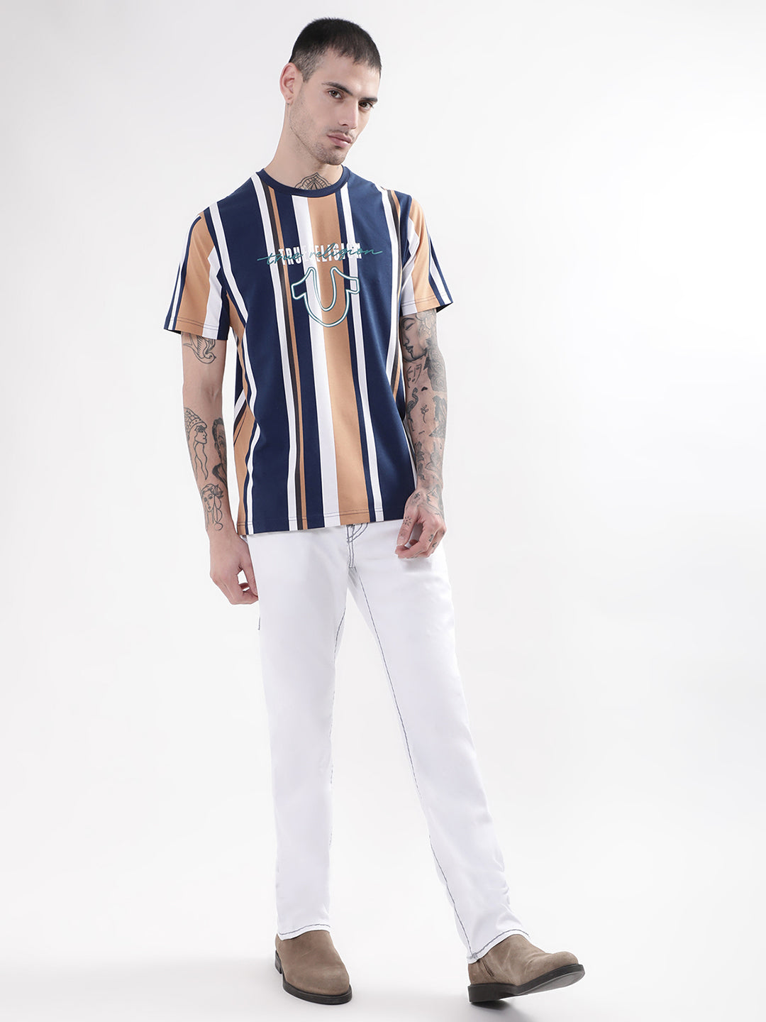 True Religion Multi Digital Logo Regular Fit T-Shirt