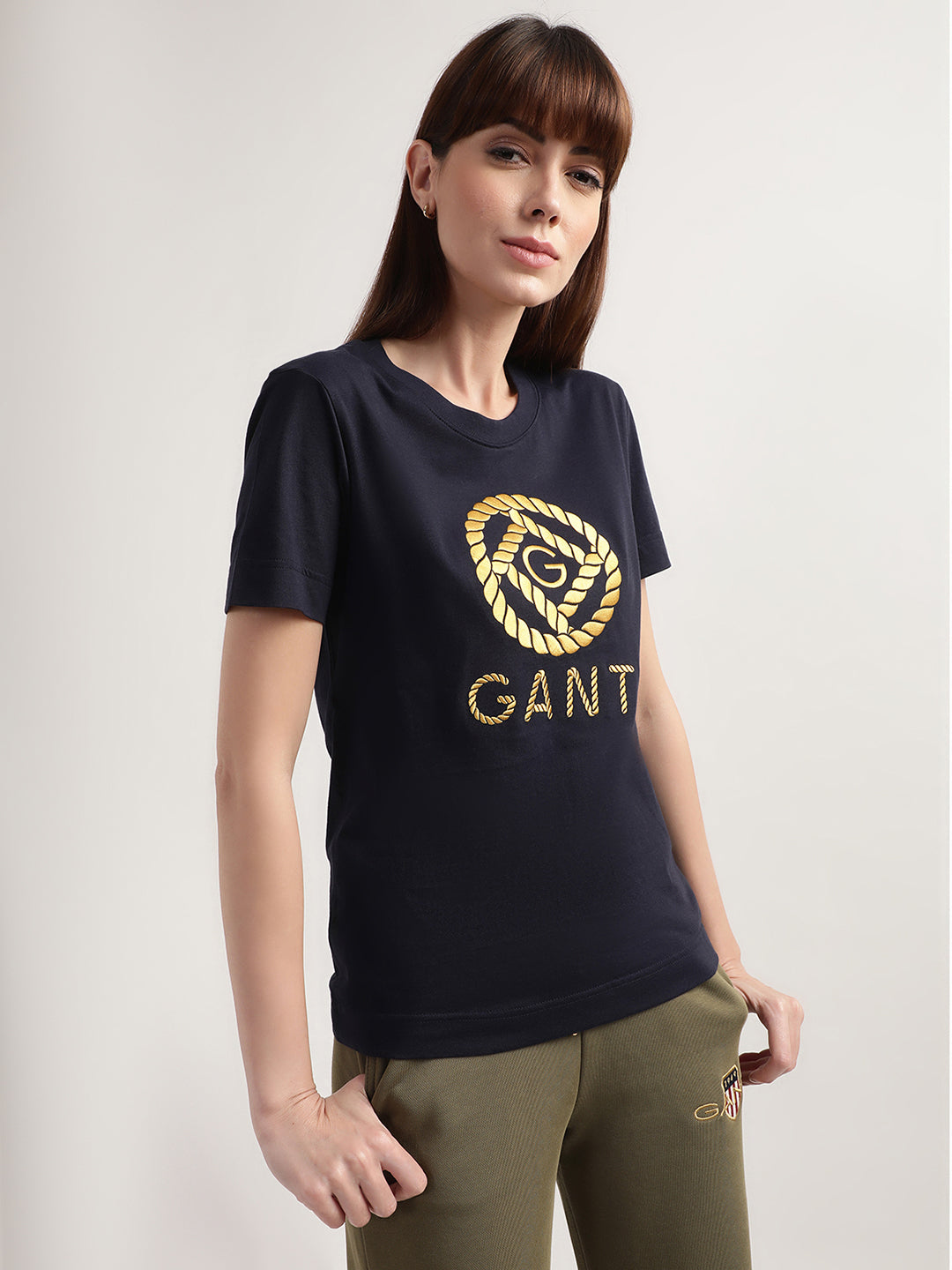 Gant Evening Blue Logo Regular Fit T-Shirt