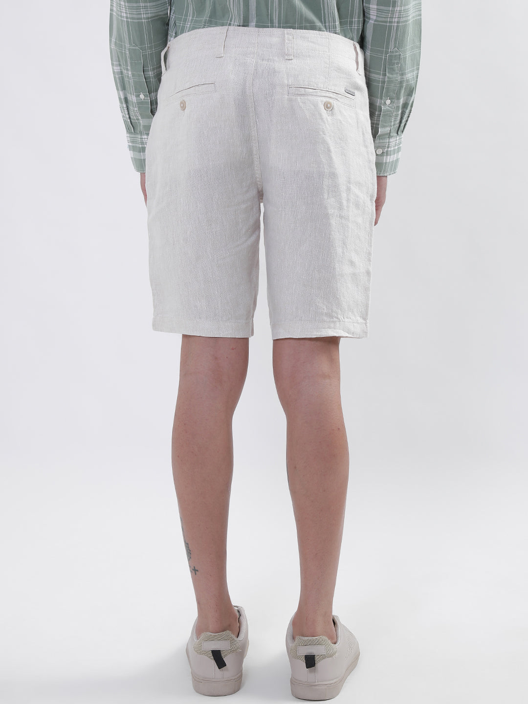 Bruun & Stengade Men Beige Solid Regular Fit Shorts