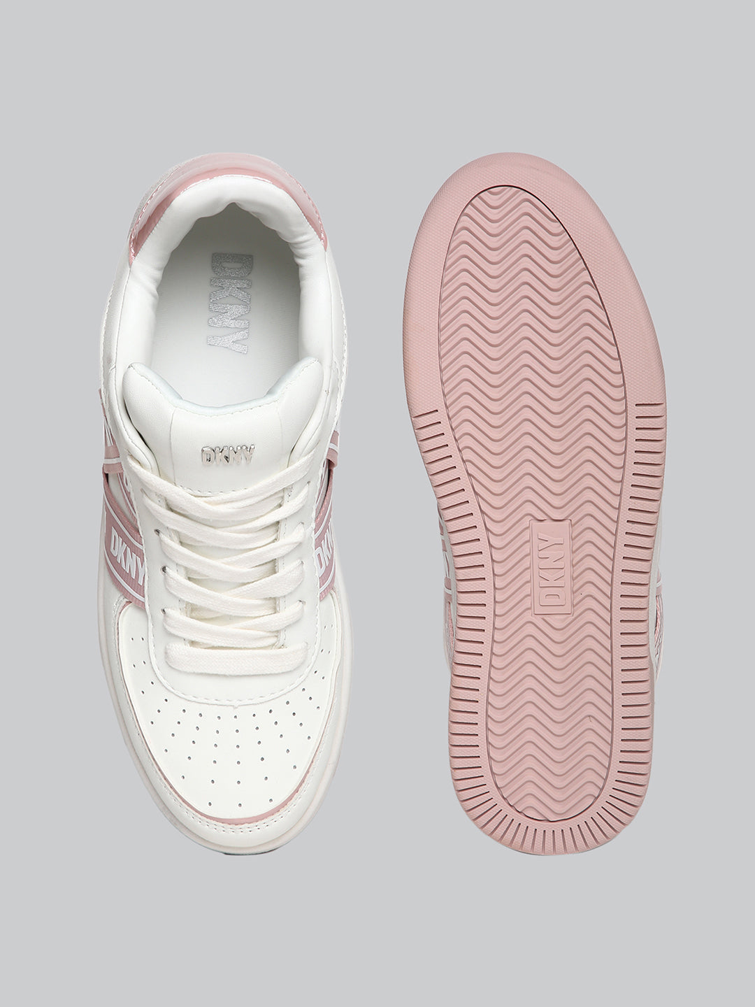 DKNY Women White Sneakers
