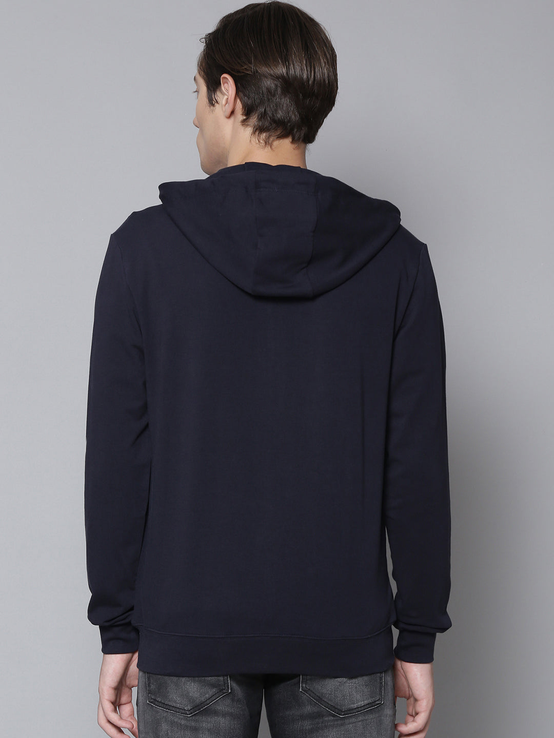 Antony Morato Men Blue Solid Hooded Sweatshirt