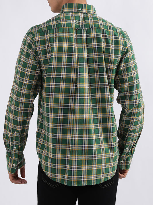 Gant Forest Green Checked Regular Fit Shirt