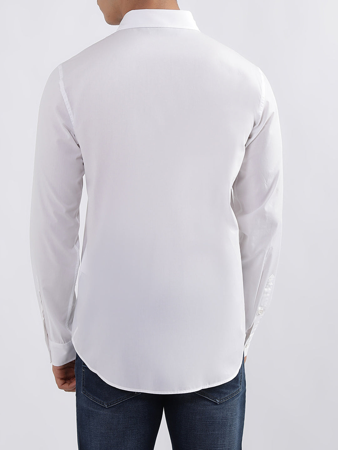 Just Cavalli White Fashion Logo Slim Fit Shirt