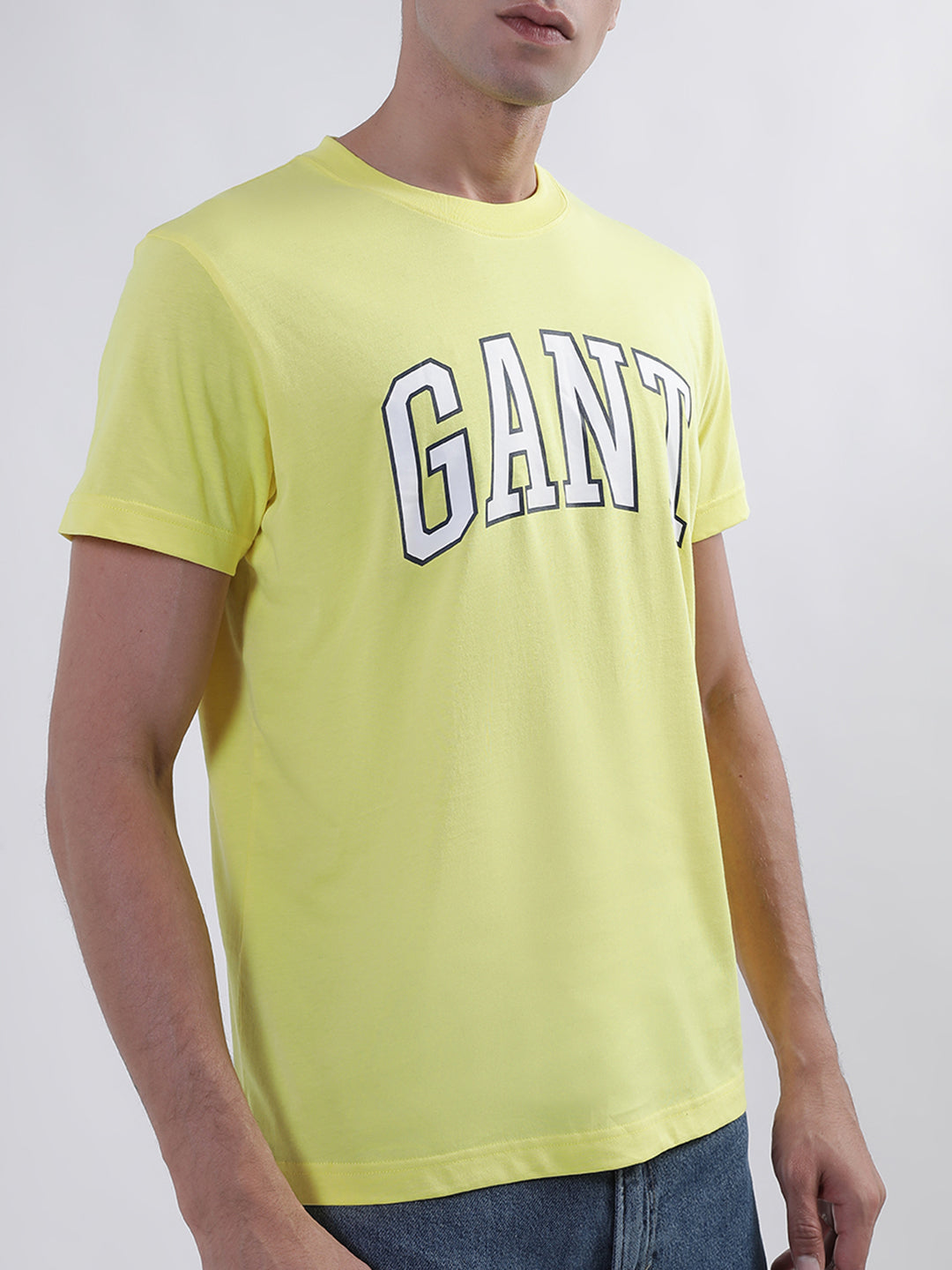 Gant Yellow Logo Regular Fit T-Shirt