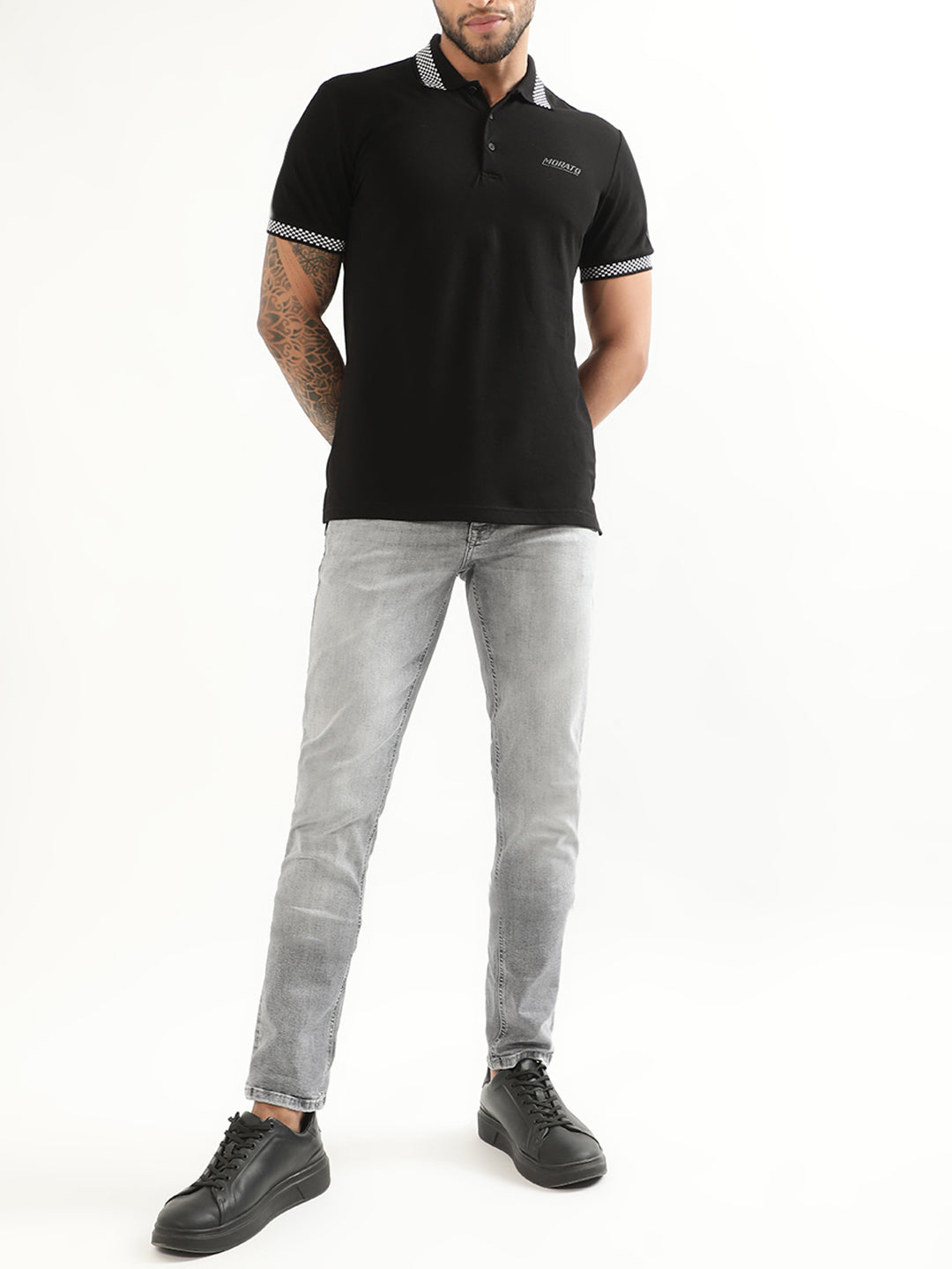Antony Morato Black Slim Fit Polo T-Shirt