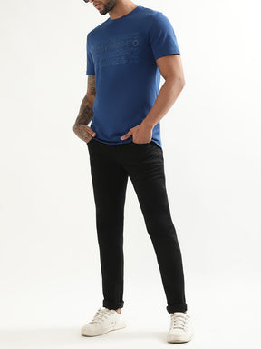 Antony Morato Men Typography Printed Slim Fit Cotton T-shirt