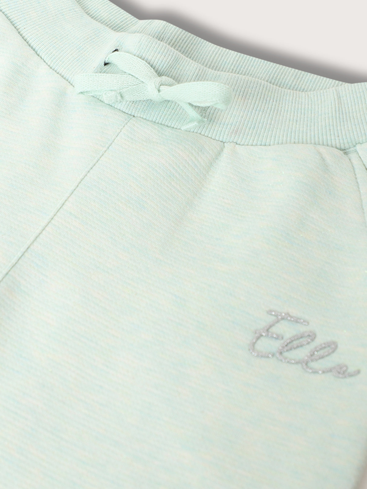 Elle Kids Girls Green Solid Straight Fit Sweatpant