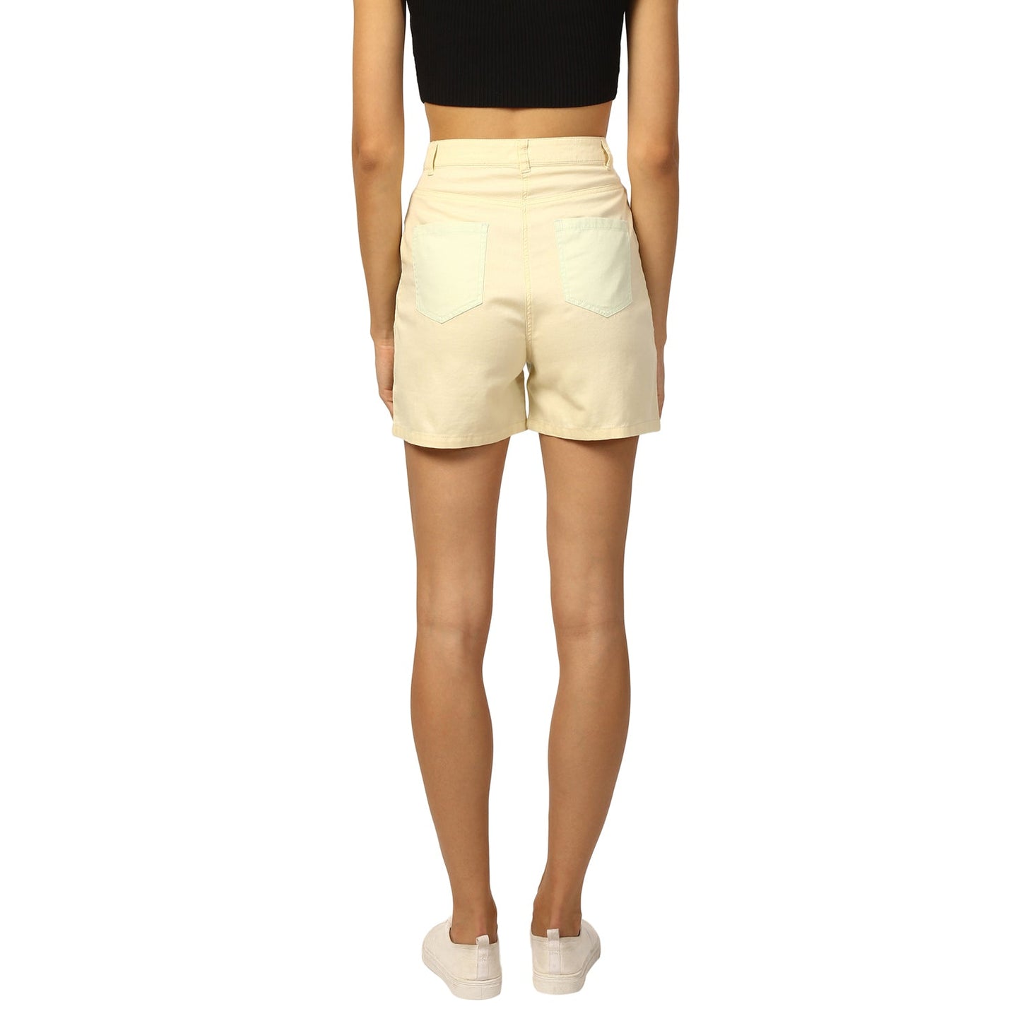 Elle Women Yellow Regular Fit Shorts