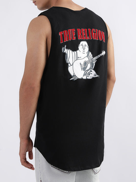True Religion Black Fashion Relaxed Fit Vest