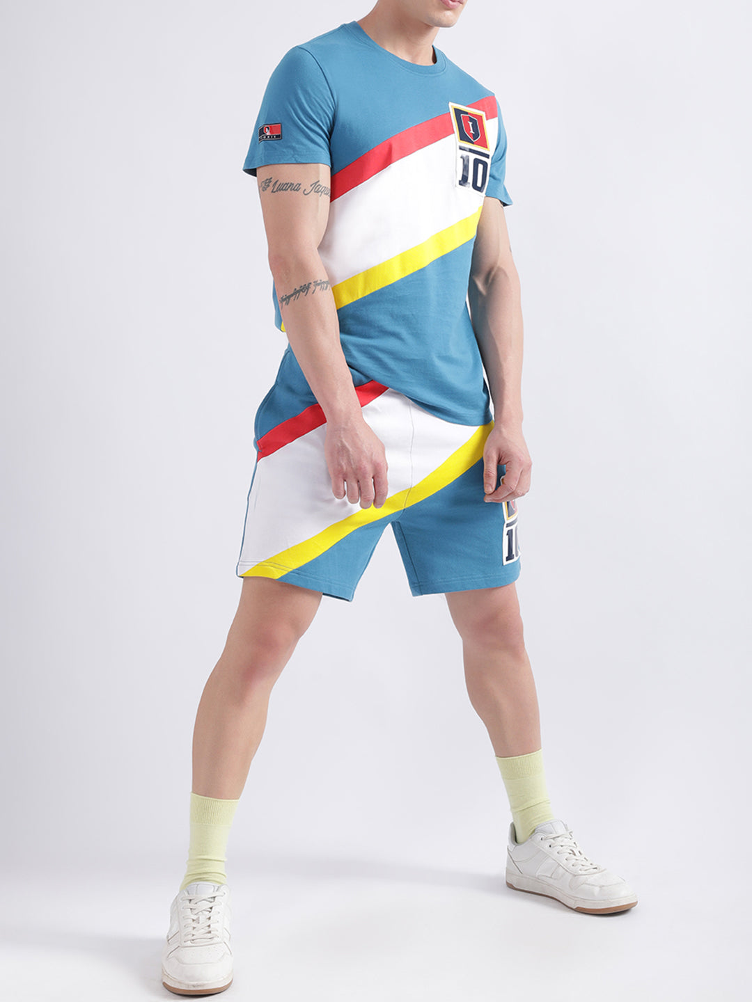 Iconic Blue Striped Regular Fit T-Shirt