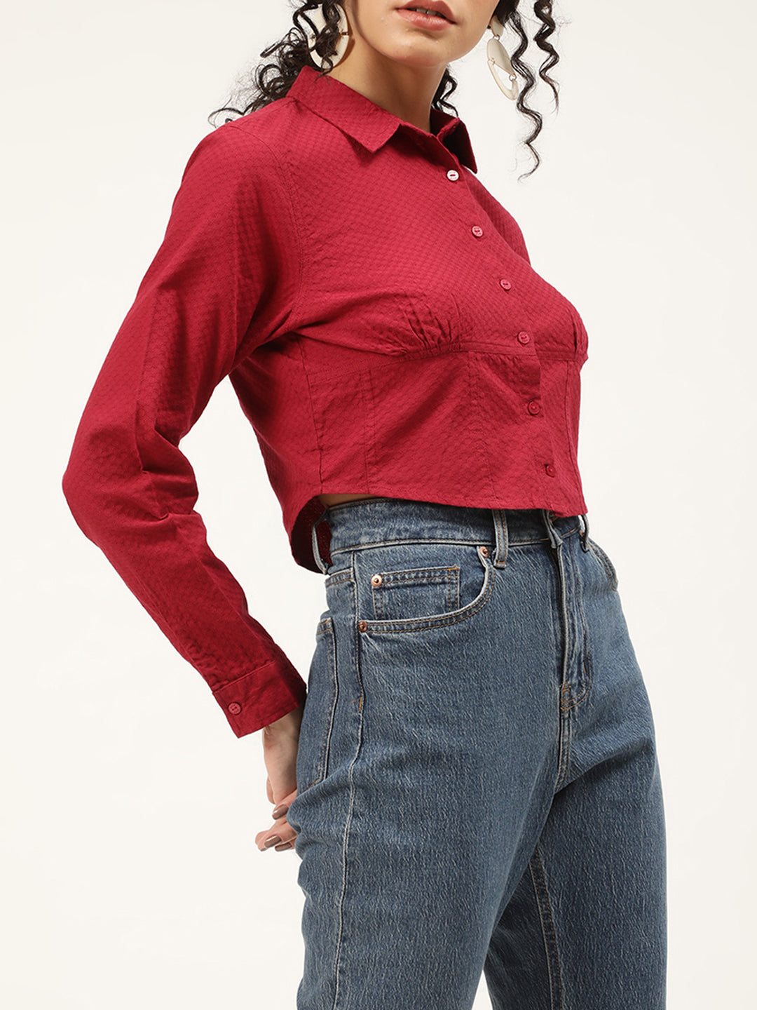 Elle Women Red Solid Top