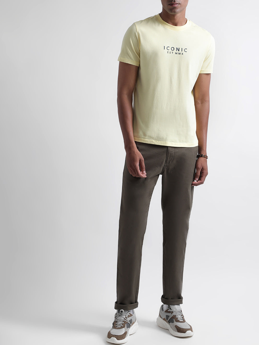 Iconic Yellow Logo Regular Fit T-Shirt