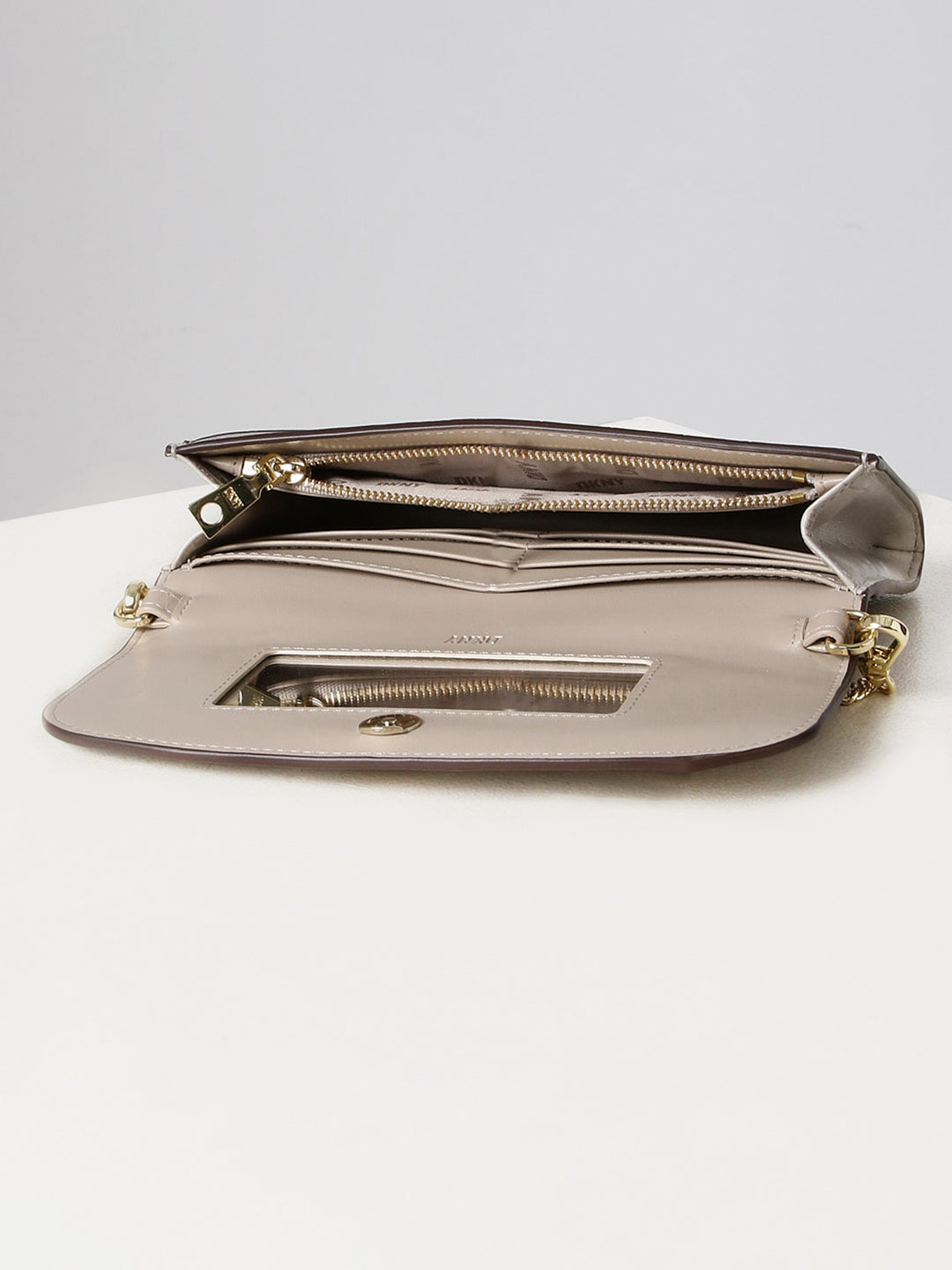 DKNY Bryant Park Leather Small Zip Around Purse, Sand