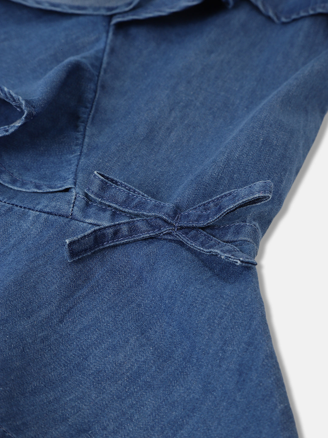 Elle Kids Girls Blue Solid Shoulder Straps Sleeveless Top