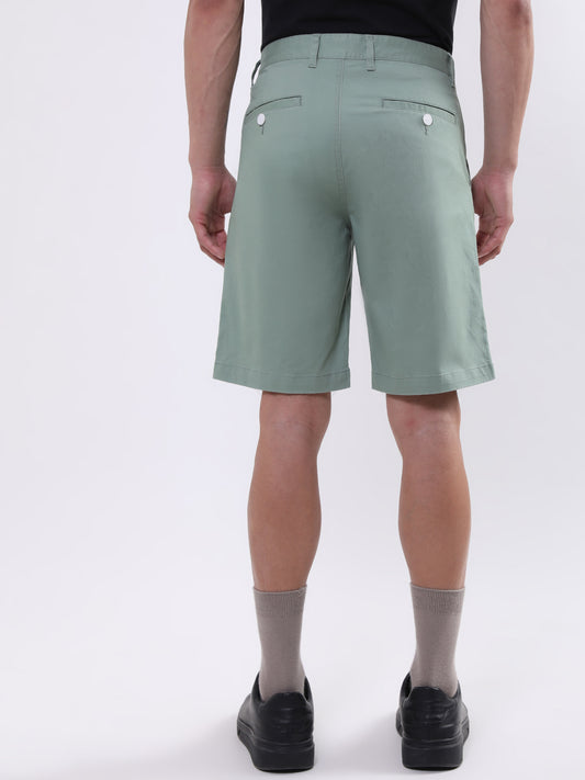 Iconic Men Olive Printed Regular Fit Shorts