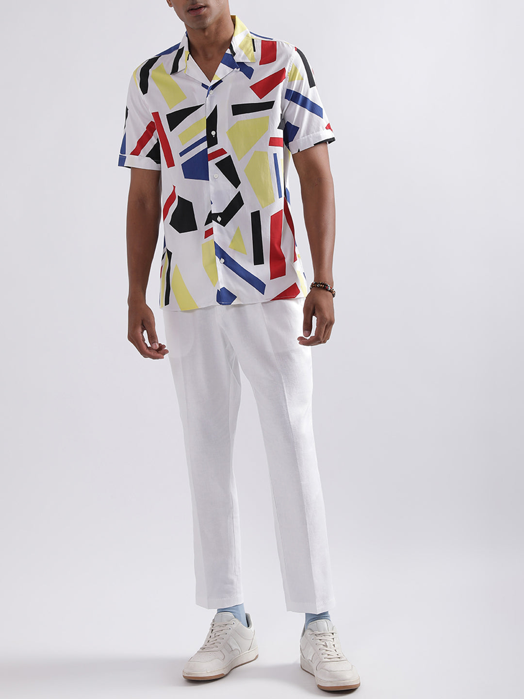 Antony Morato White Printed Regular Fit Shirt