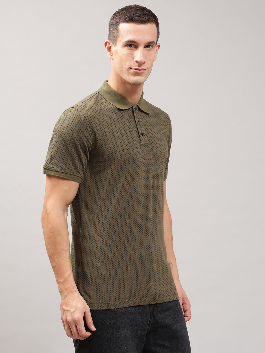 Matinique Men Green Solid Polo TShirt