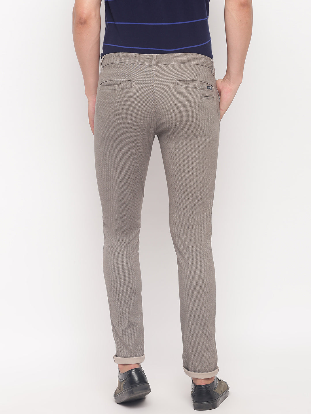 Lindbergh Men Beige Solid Regular Fit Trouser