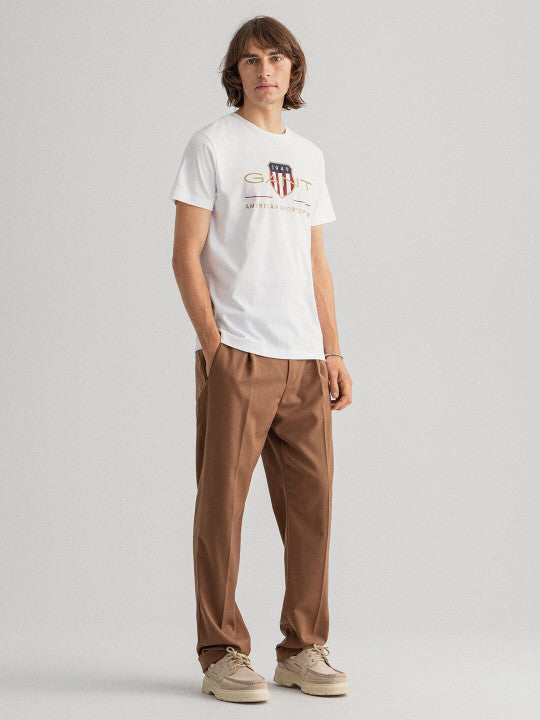 Gant White Logo Regular Fit Tshirt
