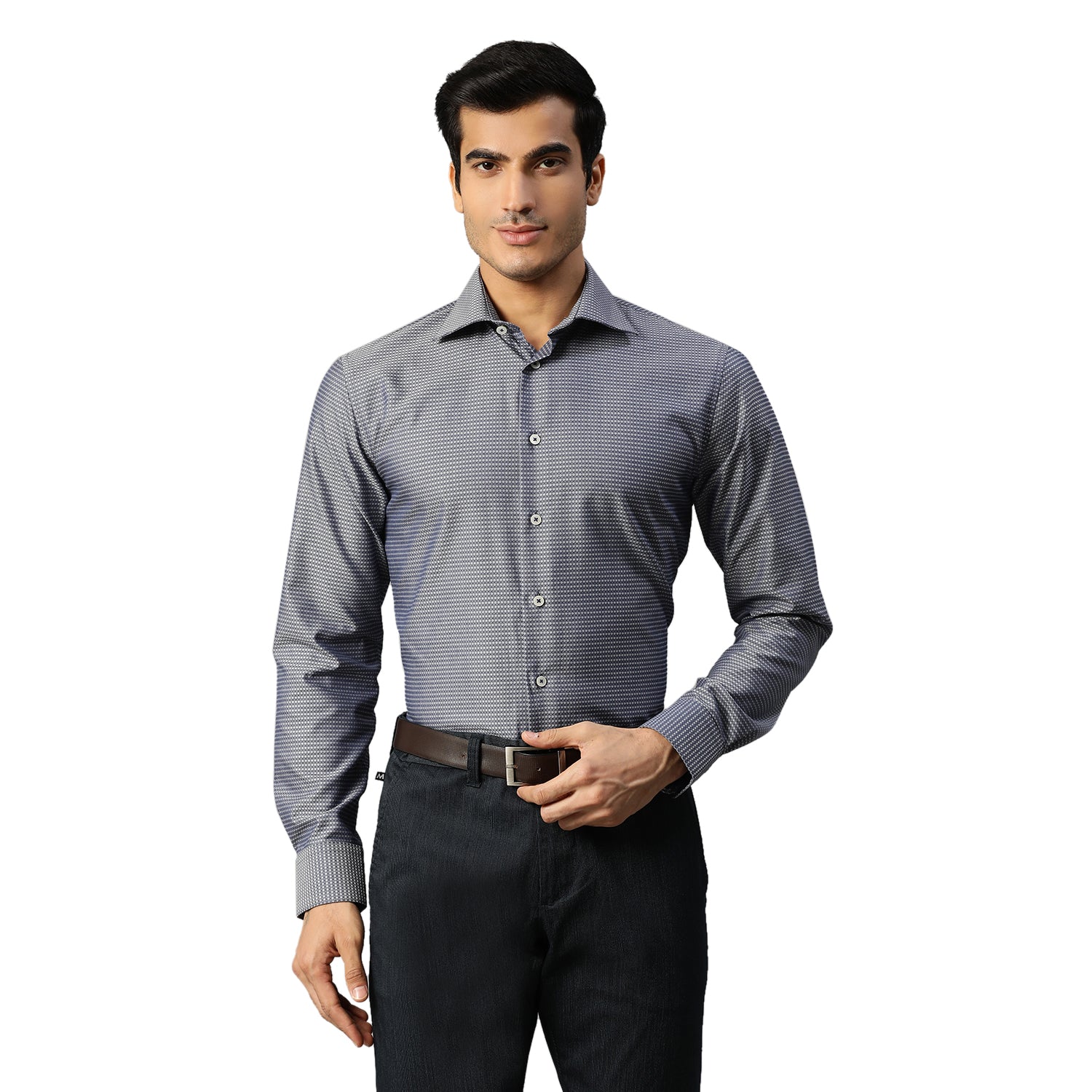 Matinique Men Blue Printed Collar Shirt