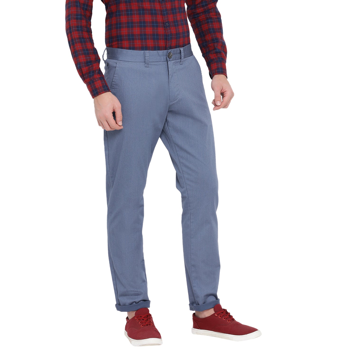 Matinique Men Blue Solid Regular Fit Trouser