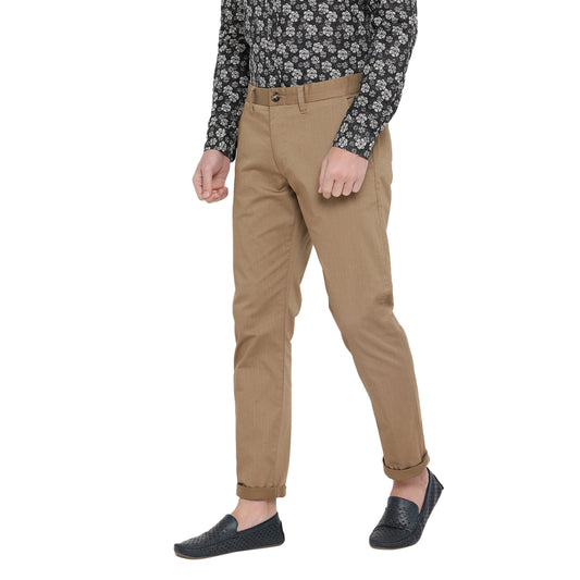 Matinique Men Beige Solid Regular Fit Trouser