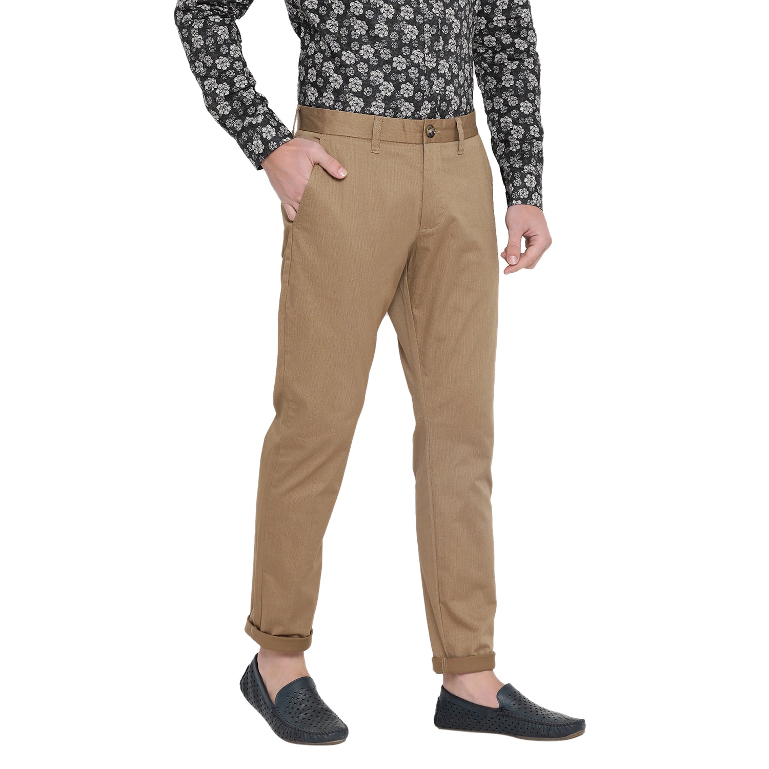 Matinique Men Beige Solid Regular Fit Trouser