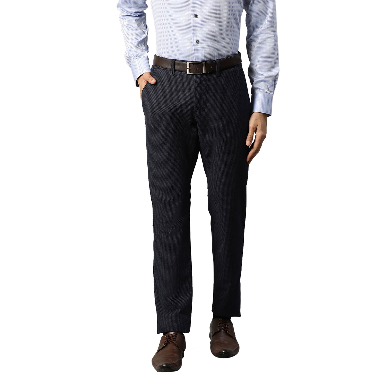 Matinique Men Blue Solid Slim Fit Trouser