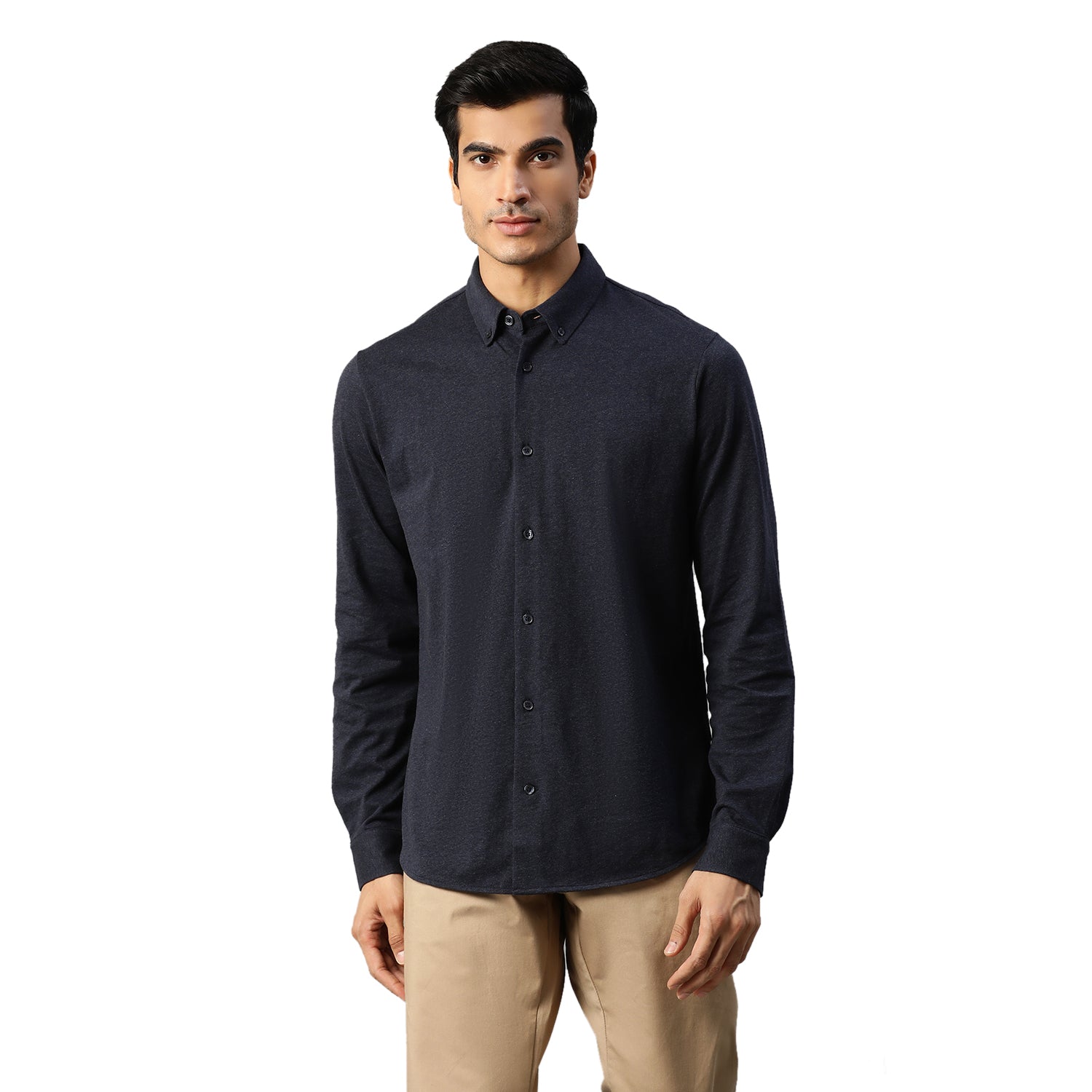 Matinique Men Navy Solid Collar Shirt