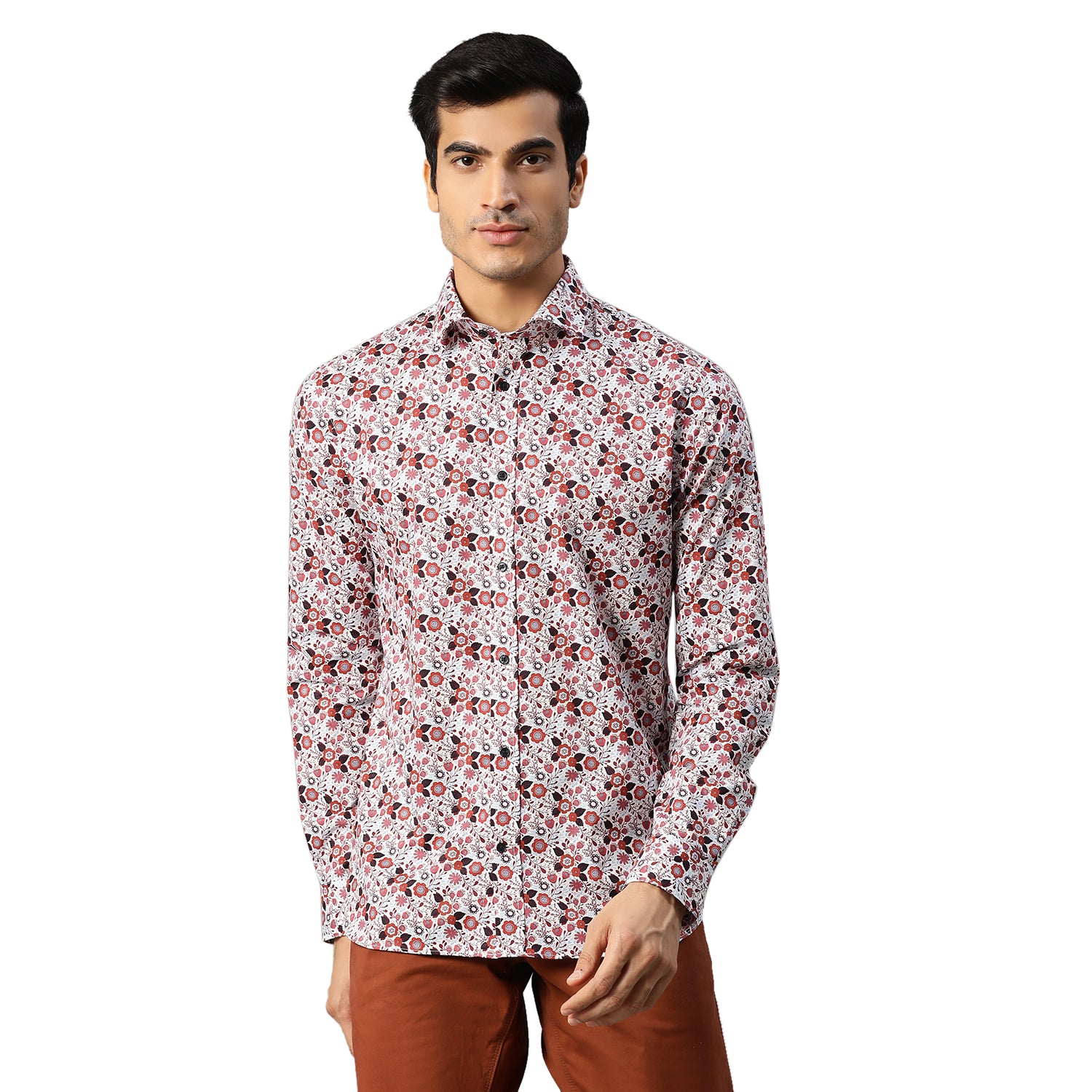 Matinique Men Red Printed Collar Shirt