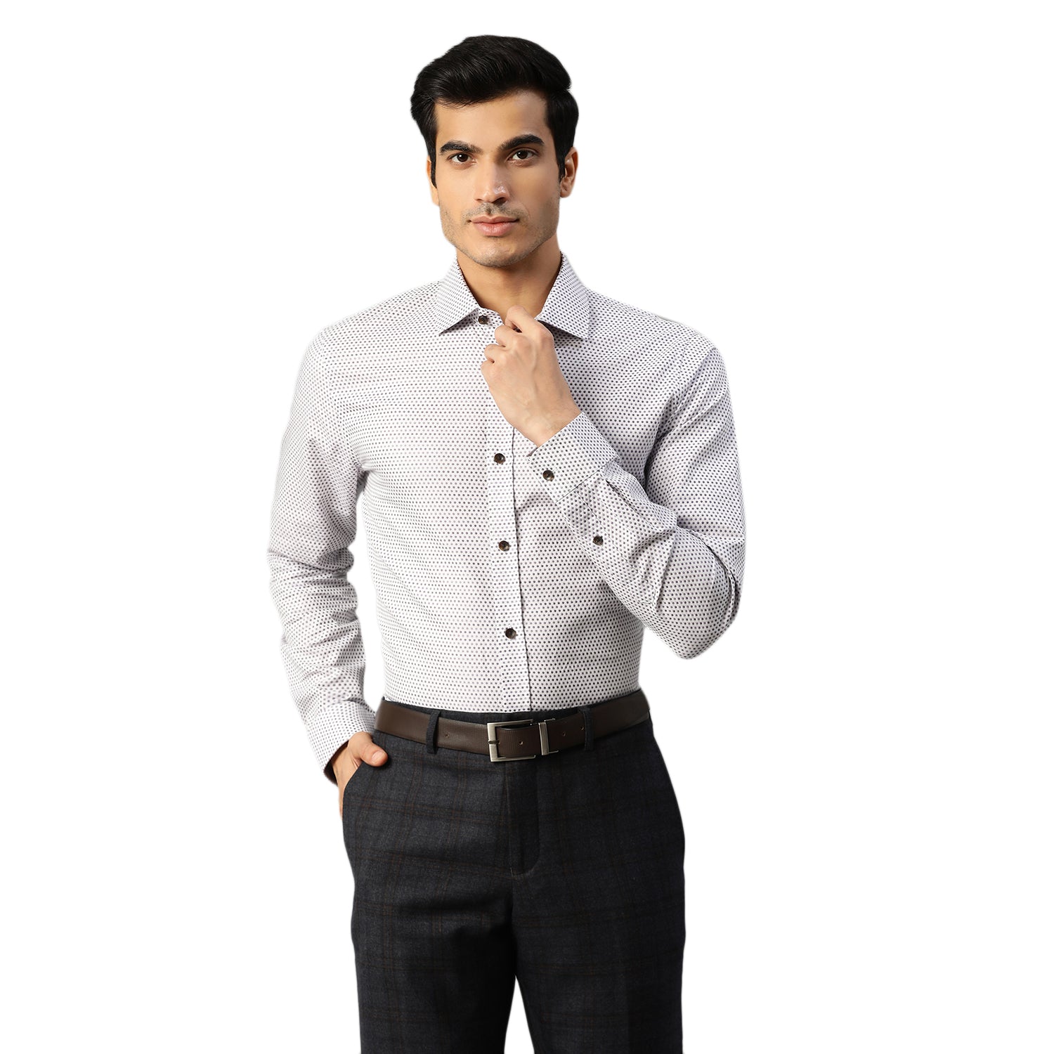 Matinique Men Purple Solid Collar Shirt