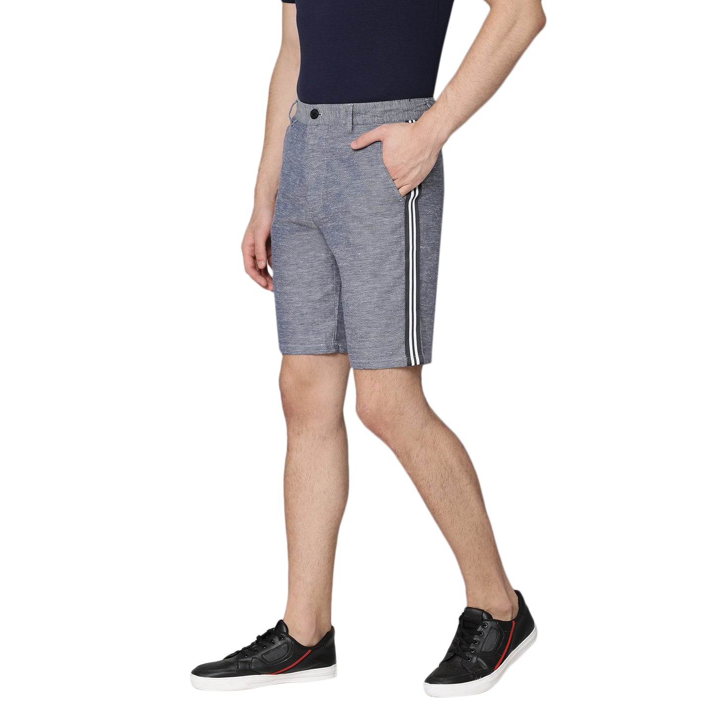 Lindbergh Men Indigo Solid Regular Fit Shorts
