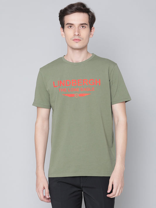 Lindbergh Light Army Fashion Logo Slim Fit T-Shirt