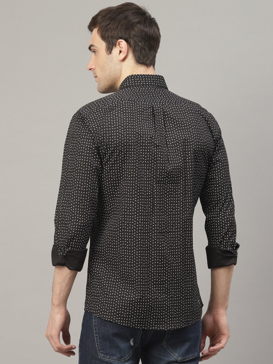 Lindbergh Black Fashion Printed Slim Fit Shirt