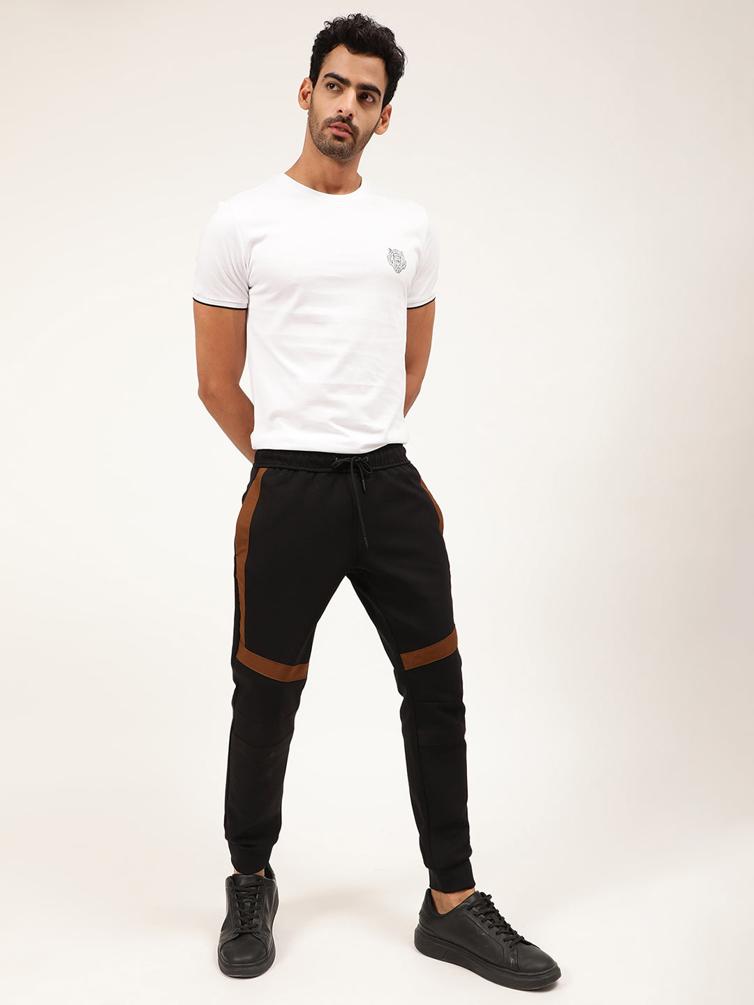 Antony Morato Men Black Solid Cotton Track Pants