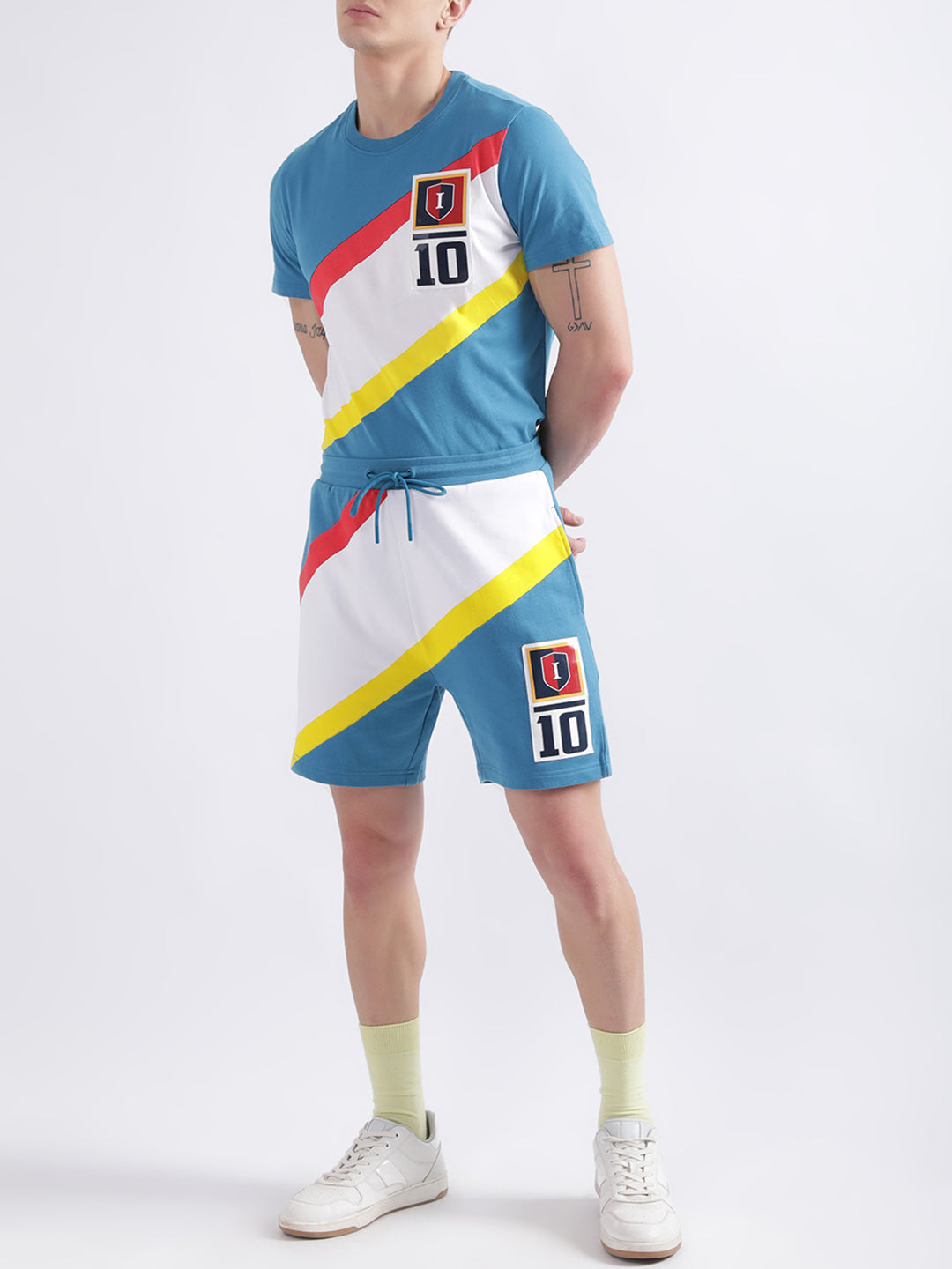 Iconic Blue Striped Regular Fit T-Shirt