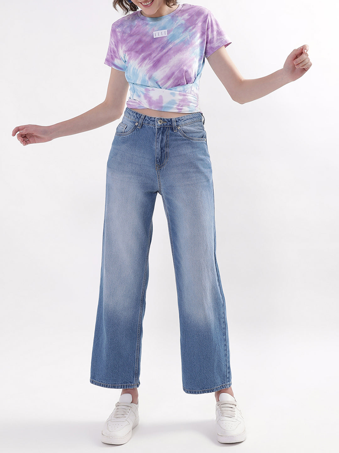 Elle Women Blue Tshirt